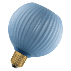 Matná LED žárovka E27 3,5 W DECOR LAMP, modrá, barevná kulatá