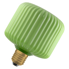 Matná LED žárovka E27 3,5 W DECOR LAMP, zelená, čtvercová