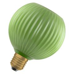 Matná LED žárovka E27 3,5 W DECOR LAMP, zelená, kulatá