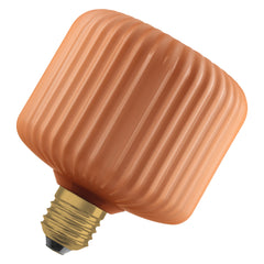 Matná LED žárovka E27 3,5 W DECOR LAMP, oranžová, čtvercová