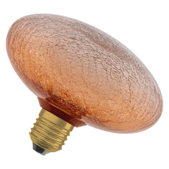 Matná LED žárovka E27 3,5 W DECOR LAMP, oranžová, plochá