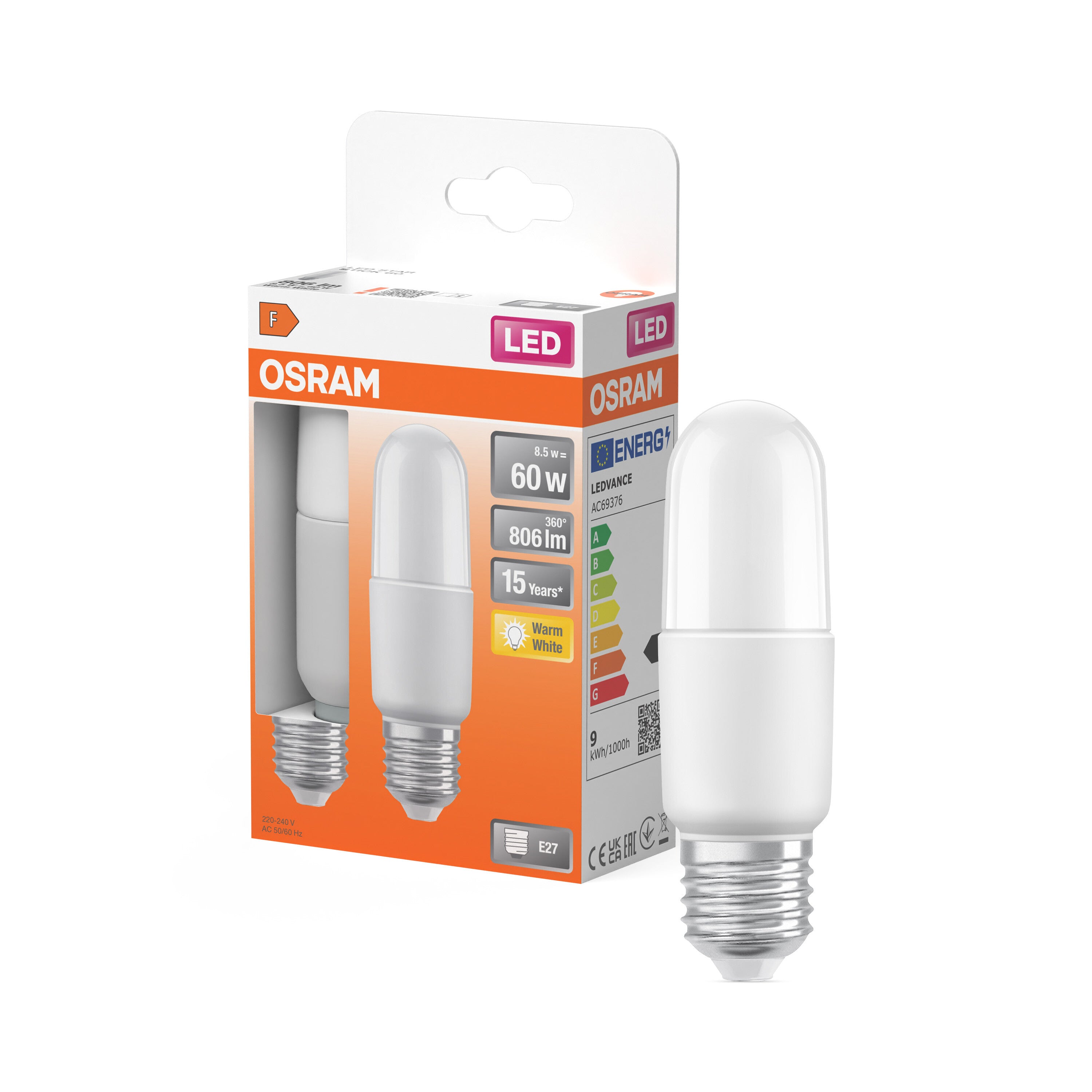 4099854602689 - Matná LED žárovka E27 STAR 8,5 W, teplá bílá, náhrada 60 W - Žárovka - LEDVANCE e-shop