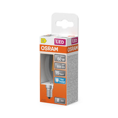 Průhledná LED žárovka E14 STAR 5,9 W, studená bílá