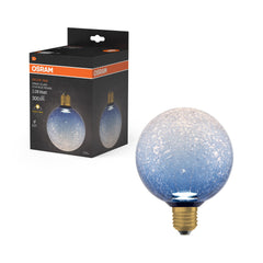 4099854608421 - Matná LED žárovka E27 3,5 W DECOR LAMP, modrá, praskané kulatá - Žárovka - LEDVANCE e-shop