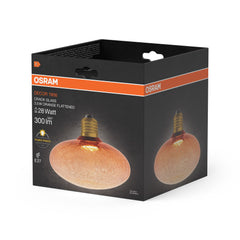 Matná LED žárovka E27 3,5 W DECOR LAMP, oranžová, plochá