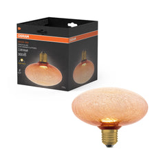 4099854608643 - Matná LED žárovka E27 3,5 W DECOR LAMP, oranžová, plochá - Žárovka - LEDVANCE e-shop
