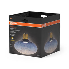Matná LED žárovka E27 3,5 W DECOR LAMP, Modrá, plochá