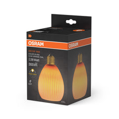 Matná LED žárovka E27 3,5 W DECOR LAMP, oranžová, náhrada 28 W