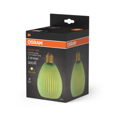 Matná LED žárovka E27 3,5 W DECOR LAMP, zelená, náhrada 28 W
