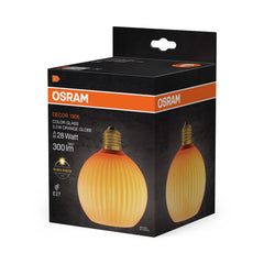 Matná LED žárovka E27 3,5 W DECOR LAMP, oranžová, barevná kulatá