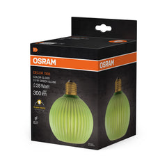 Matná LED žárovka E27 3,5 W DECOR LAMP, zelená, kulatá