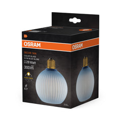 Matná LED žárovka E27 3,5 W DECOR LAMP, modrá, barevná kulatá