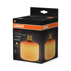 Matná LED žárovka E27 3,5 W DECOR LAMP, oranžová, čtvercová