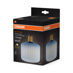 Matná LED žárovka E27 3,5 W DECOR LAMP, Modrá, čtvercová