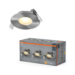 4099854595516 - Vestavný LED reflektor 120°, teplá bílá, saténový nikl - Podhledové svítidlo - LEDVANCE e-shop