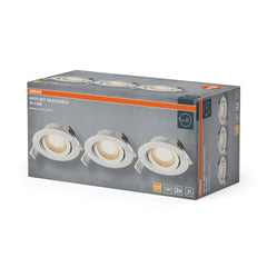 Vestavný LED reflektor nastavitelný 120°, teplá bílá, bílá