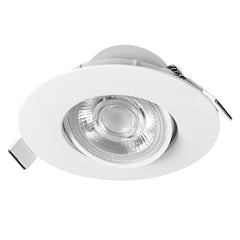 Vestavný LED reflektor nastavitelný plastová 830, teplá bílá, bílá