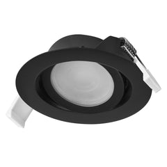 Vestavný LED reflektor nastavitelný 120°, teplá bílá, černá