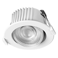 Vestavný LED reflektor DIM IP44, teplá bílá, bílá