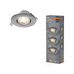4099854612589 - Vestavný LED reflektor nastavitelný plastová, teplá bílá, nikl - Podhledové svítidlo - LEDVANCE e-shop