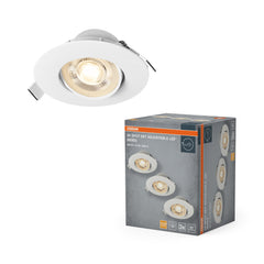 4099854612565 - Vestavný LED reflektor nastavitelný plastová 830, teplá bílá, bílá - Podhledové svítidlo - LEDVANCE e-shop