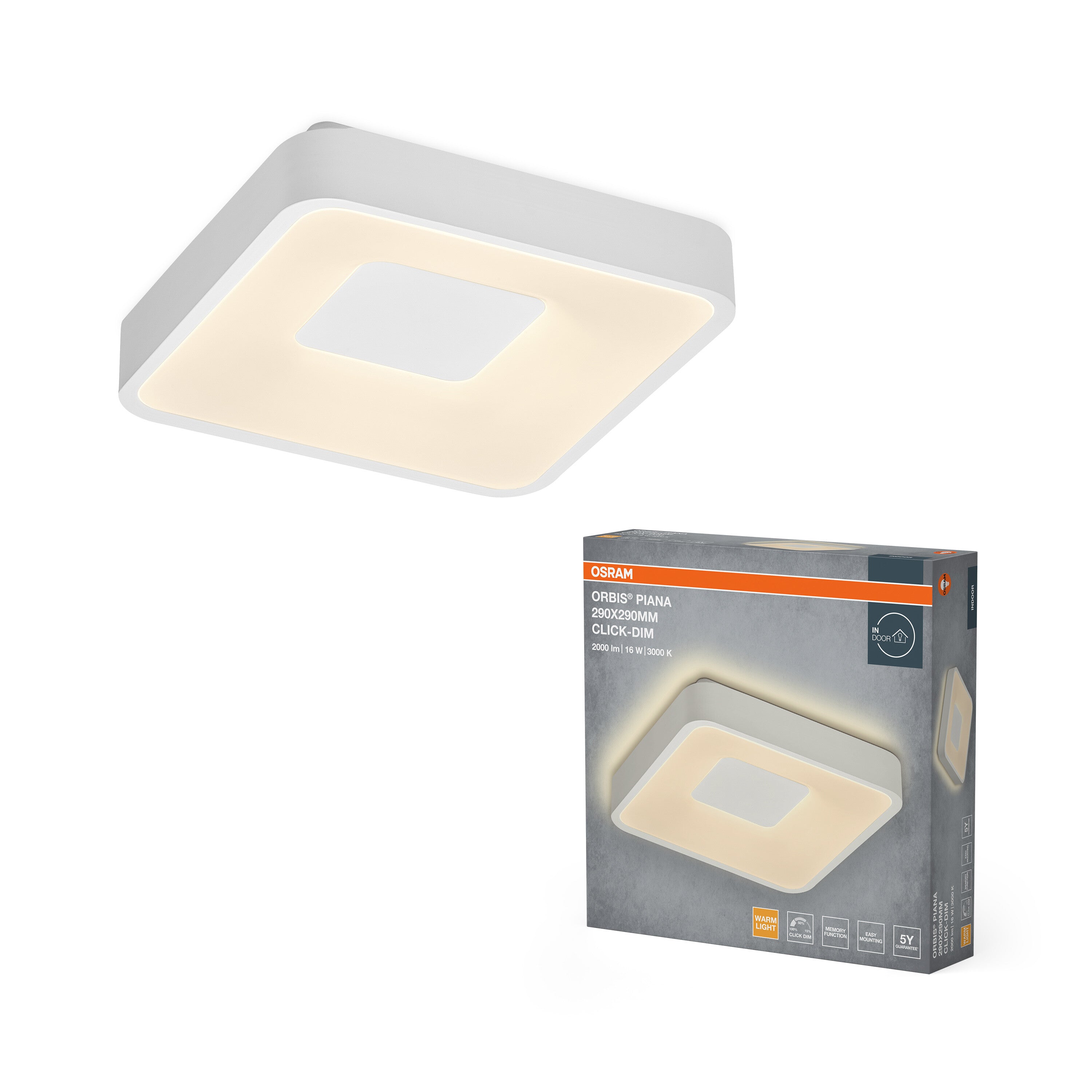 4099854626401 - Stropní svítidlo Orbis Piana, bílá, teplá bílá - Stropní svítidlo - LEDVANCE e-shop