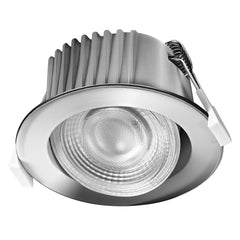 Vestavný LED reflektor DIM IP44, teplá bílá, chrom