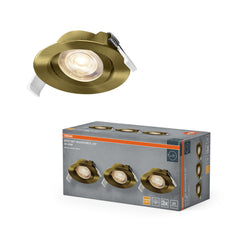 4099854595615 - Vestavný LED reflektor nastavitelný 36°, teplá bílá, mosaz - Podhledové svítidlo - LEDVANCE e-shop