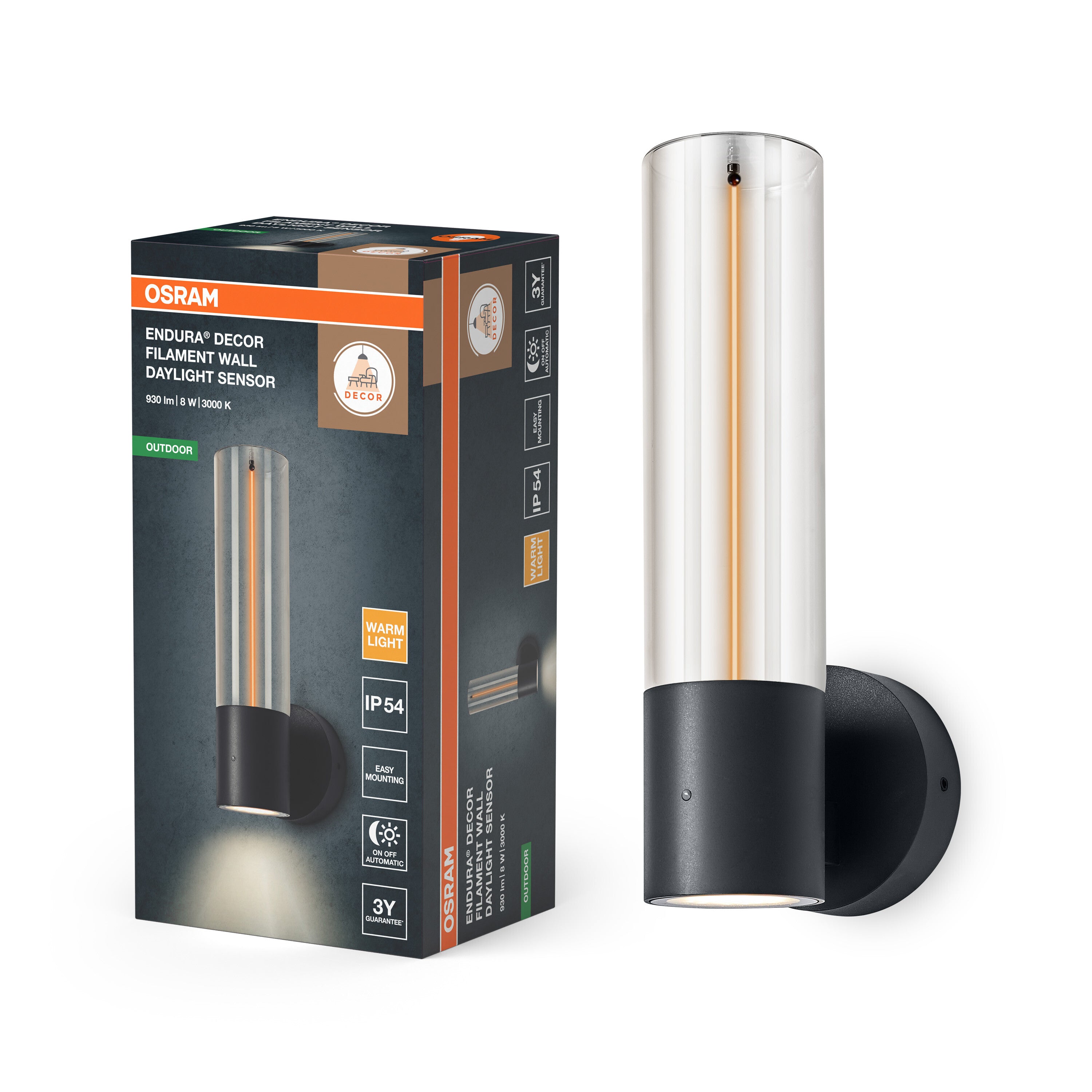 4099854705014 - ENDURA® Decor filament, šedá, teplá bílá, 170 ° - Venkovní dekorativní svítidlo - LEDVANCE e-shop