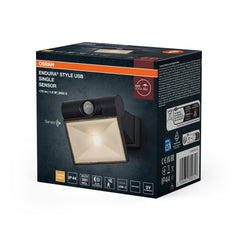ENDURA® Style USB nastavitelný nahoru/dolů, šedá, teplá bílá