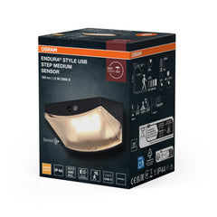 Venkovní svítidlo ENDURA® Style USB nástěnný, šedá, teplá bílá, 120 °