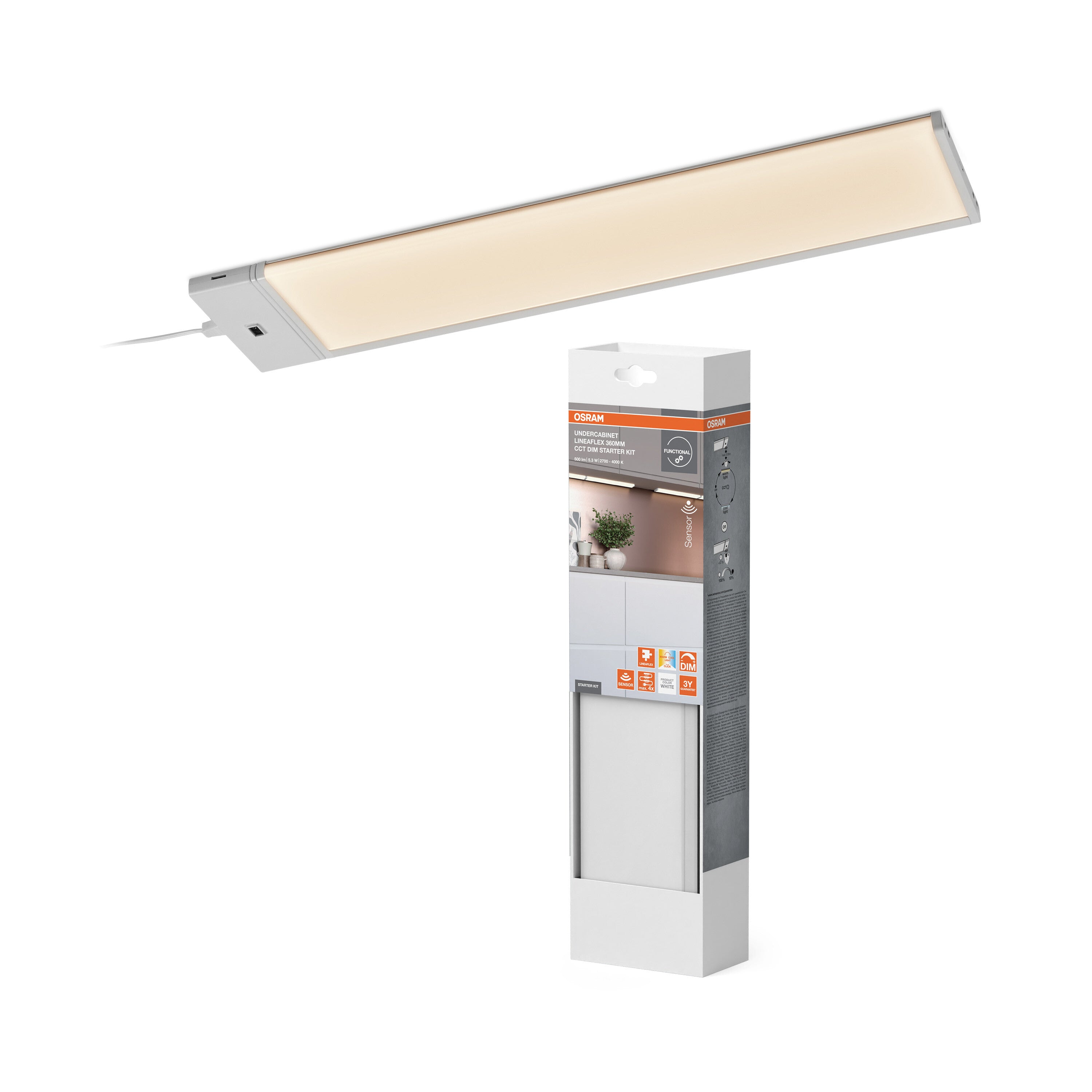 4099854628160 - Podlinkový LED pásek Lineaflex, laditelná bílá, 360 mm - Podlinkové svítidlo - LEDVANCE e-shop