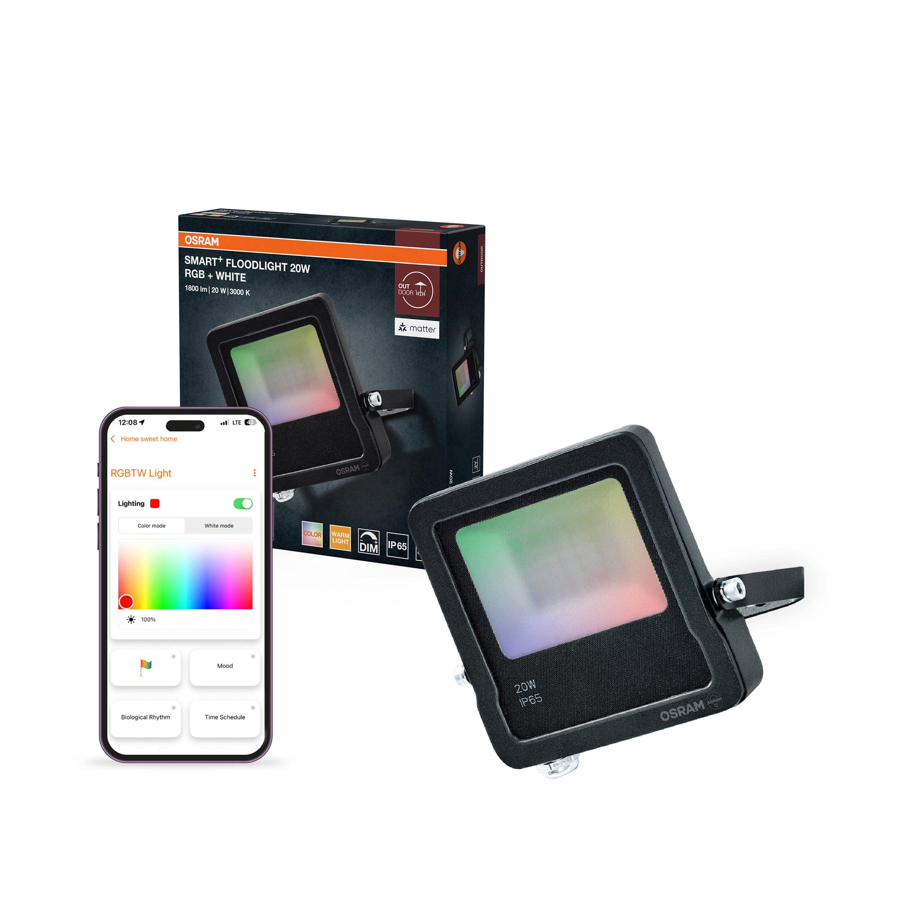 4099854739880 - Venkovní reflektor SMART+ MATTER Floodlight 20W, RGBW - Reflektor - LEDVANCE e-shop