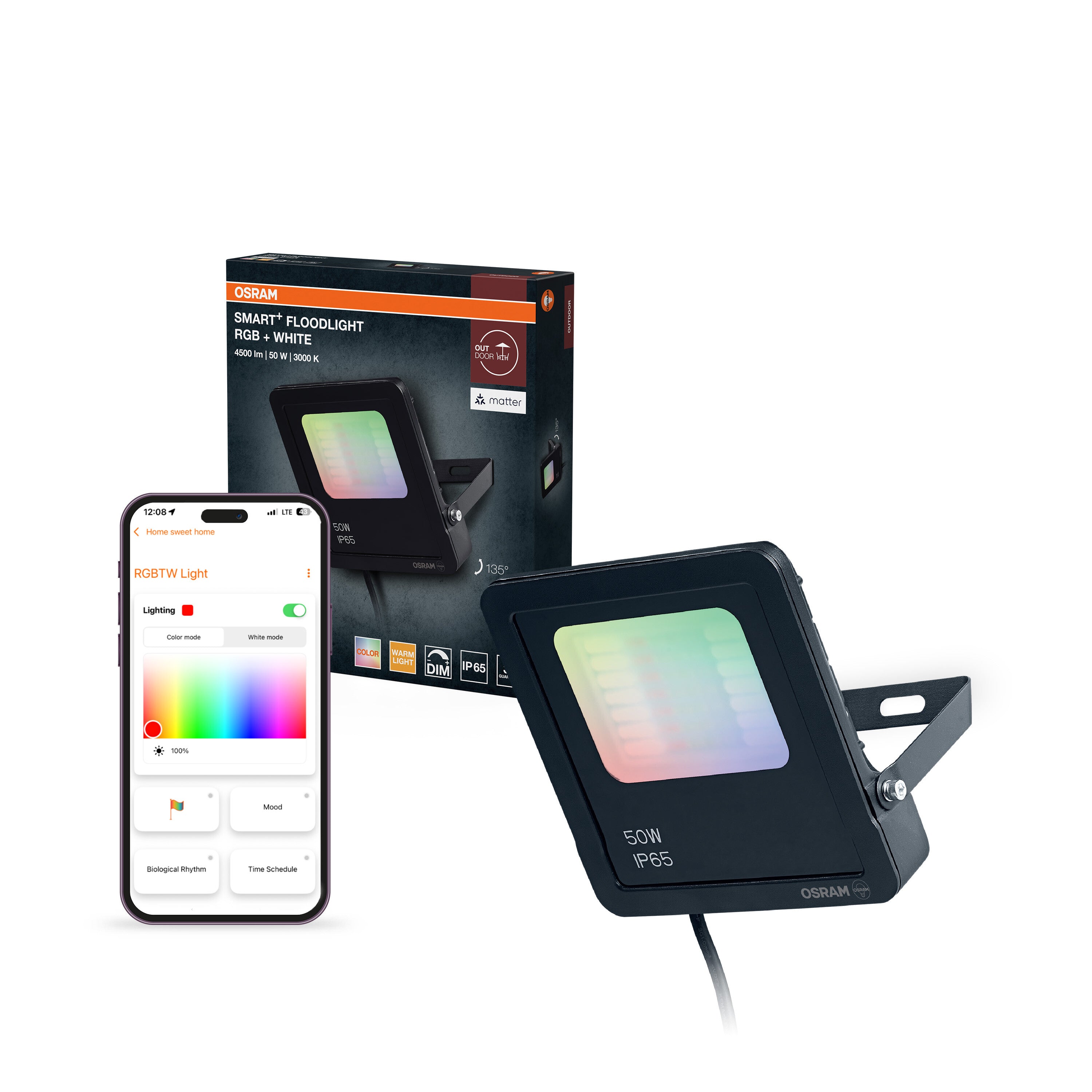 4099854739828 - Venkovní reflektor SMART+ MATTER Floodlight 50W, RGBW - Reflektor - LEDVANCE e-shop