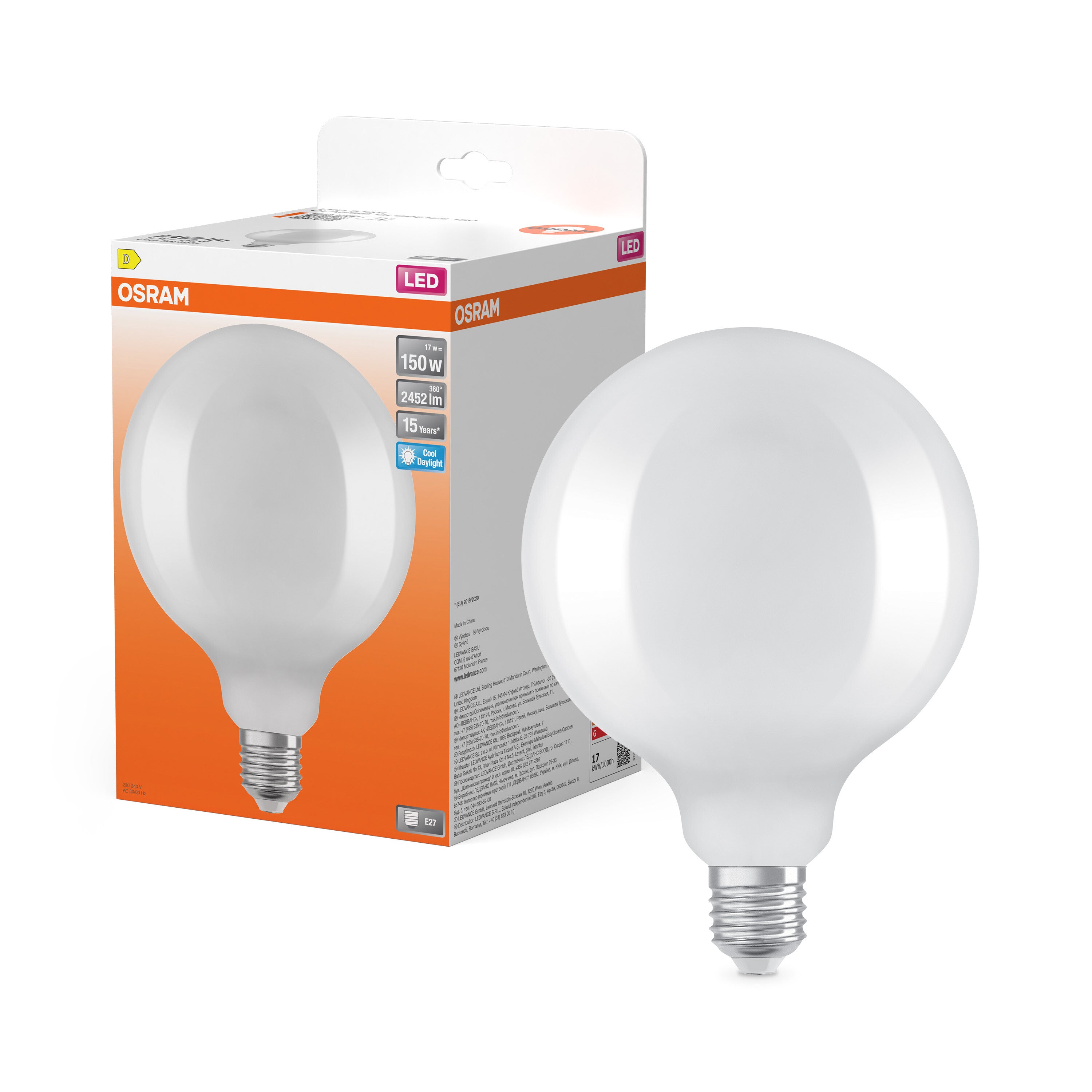 4099854785122 - Matná LED žárovka E27 STAR 17 W, studená bílá, náhrada 150 W - Žárovka - LEDVANCE e-shop