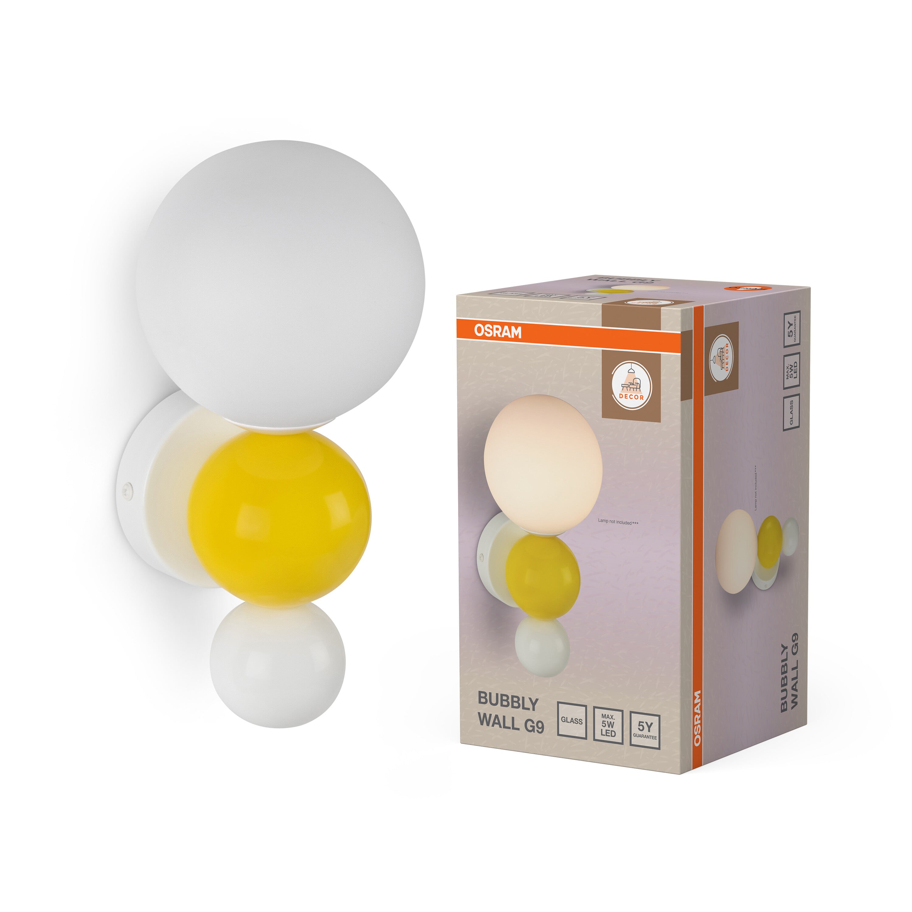 4058075859319 - Nástěnné svítidlo Decor Bubbly, žlutá - Nástěnné svítidlo - LEDVANCE e-shop