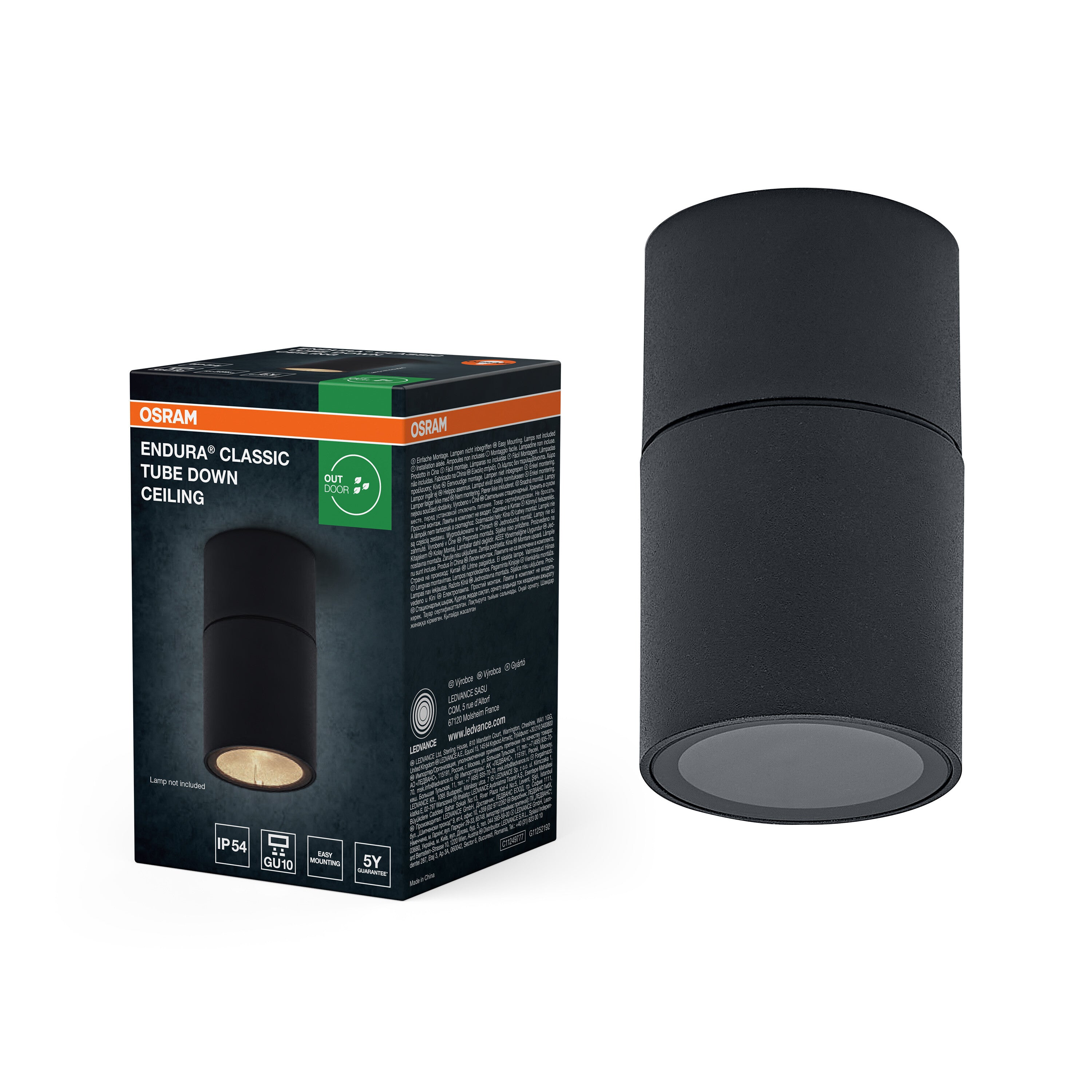 4099854709722 - Venkovní svítidlo ENDURA® Classic Tube, šedá, dolů - Venkovní dekorativní svítidlo - LEDVANCE e-shop