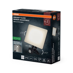 Venkovní reflektor ENDURA® nastavitelný se senzorem 50W, 120 °, černá