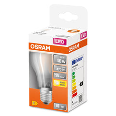 Matná klasická LED žárovka E27 4 W STAR, teplá bílá