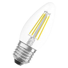 Průhledná LED malá žárovka E27 4 W CLASSIC B, teplá bílá