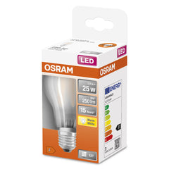 Matná LED žárovka E27 2,5 W CLASSIC A, teplá bílá