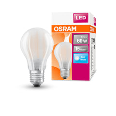 Klasická LED matná žárovka E27 7 W STAR, studená bílá