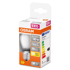 Mini LED matná žárovka E27 4 W CLASSIC P, teplá bílá
