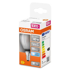 Mini LED matná žárovka E14 4 W CLASSIC P, studená bílá