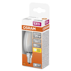 Matná LED síčková žárovka E14 2,5 W CLASSIC B, teplá bílá