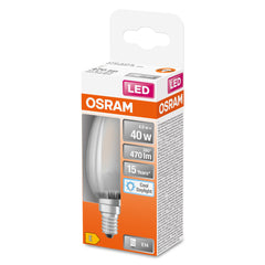 Matná LED svíčková žárovka E14 4 W CLASSIC B, studená denní bílá