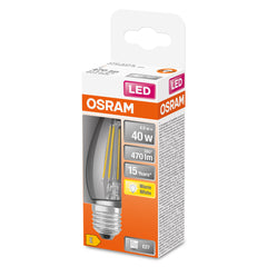Průhledná LED malá žárovka E27 4 W CLASSIC B, teplá bílá