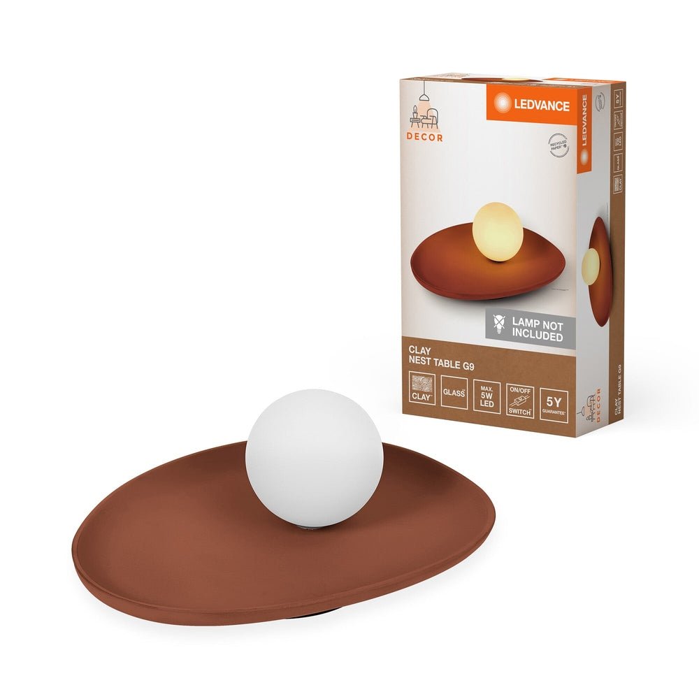 Asymetrická stolní lampa skleněná G9 5W CLAY NEST TABLE