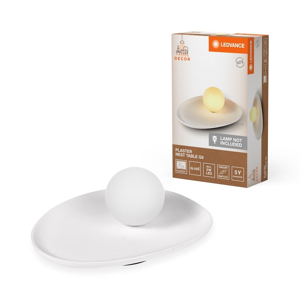 Asymetrická stolní lampa skleněná G9 PLASTER NEST TABLE