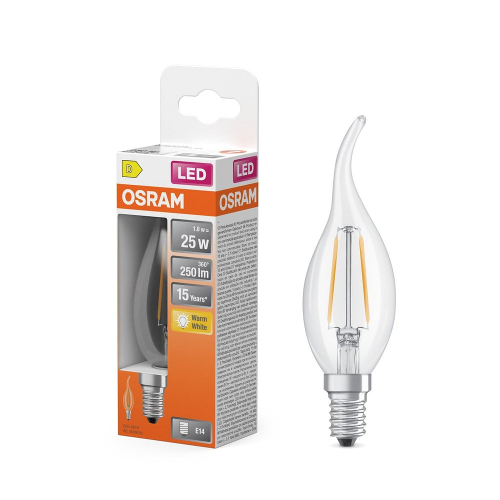Atypická LED žárovka E14 2,5 W CLASSIC BA, teplá bílá OSRAM